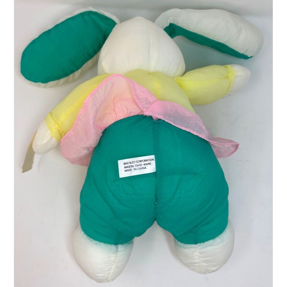 Kenley 12" Puffy Bunny Rabbit Stuffed Dress Nylon Puffalump Style Parachute NWT - Picture 3 of 7